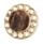 Zestaw biżuterii myśliwskiej z poroża TETRAO w kolorze złotym - naszyjnik + okrągłe kolczyki