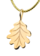 Złoty wisiorek TETRAO dębowy liść
