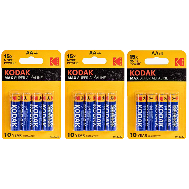 Baterie alkaliczne, zestaw 12szt. Kodak AA MAX 