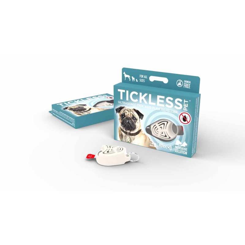 Ultradźwiękowy odstraszacz przeciw kleszczom TICKLESS PET dla zwierząt - beżowy 3