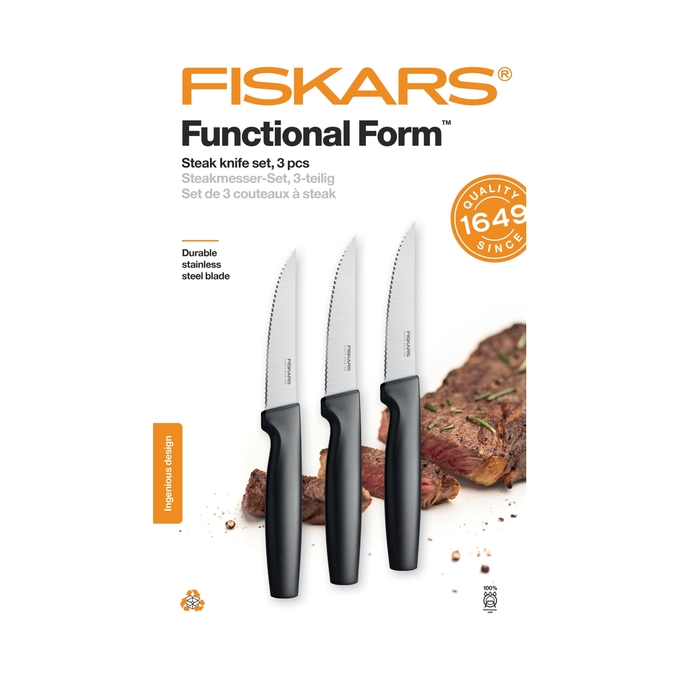 Zestaw noży do steków FISKARS Functional Form, 3 szt. 1