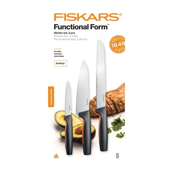 Startowy zestaw noży FISKARS Functional Form, 3 szt. 1