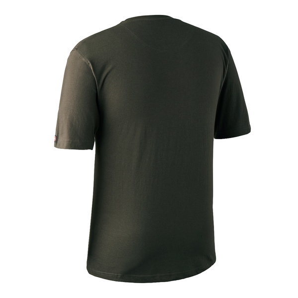 Koszulka męska Deerhunter z krótkim rękawem i logo - Bark Green 1