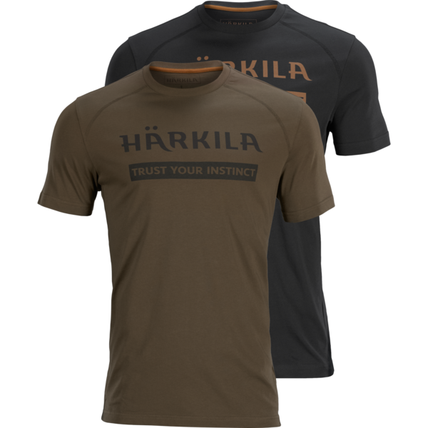 Podwójne opakowanie koszulek Härkila Logo - Willow Green/Black
