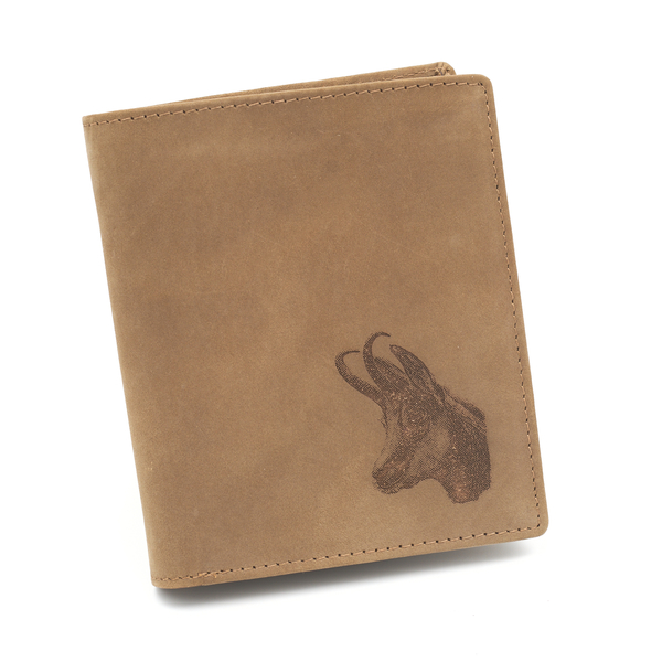 Skórzany portfel pionowy TETRAO kozica