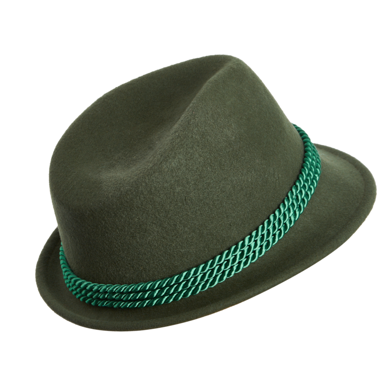 Dziecięcy kapelusz myśliwski TETRAO z potrójnym sznurkiem zielony 1