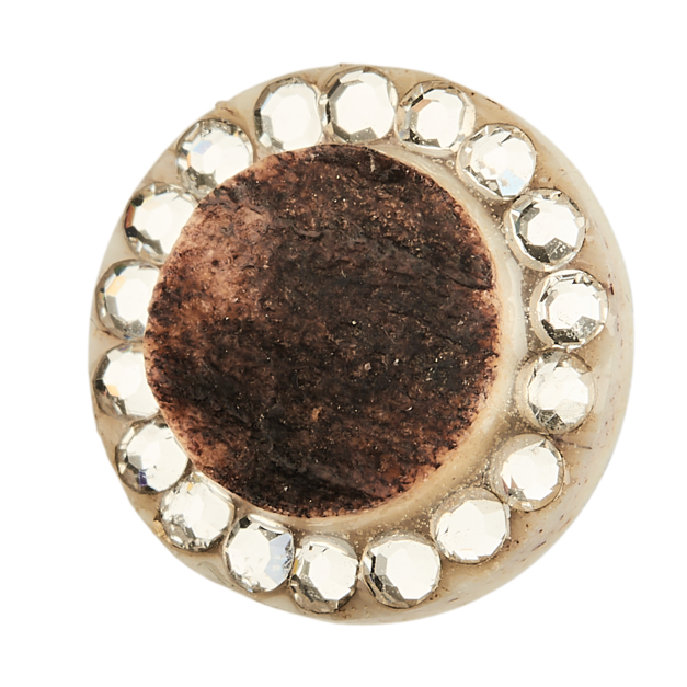 Biżuteria myśliwska z poroża zestaw TETRAO - naszyjnik + kolczyki okrągłe