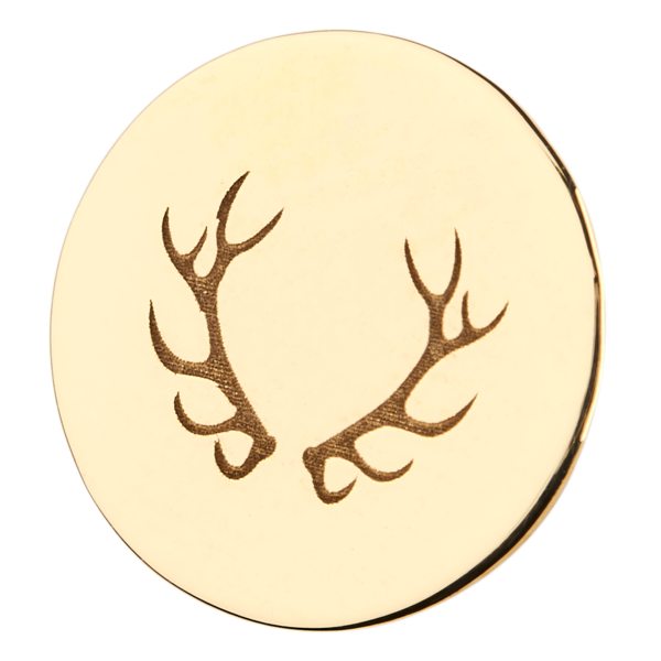 Złote kolczyki medalion TETRAO jeleń