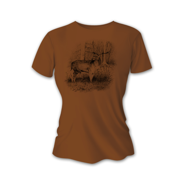 Damska koszulka myśliwska TETRAO daniel duży - brązowa