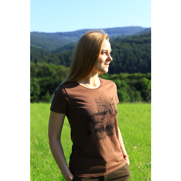 Damska koszulka myśliwska TETRAO daniel duży - brązowa 4
