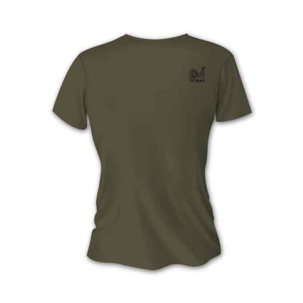 Damska koszulka myśliwska TETRAO dzik mały - zielona 1