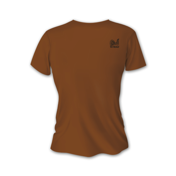 Damska koszulka myśliwska TETRAO dzik duży - brązowa 1