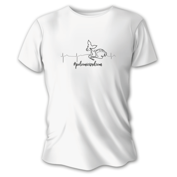 Damska koszulka myśliwska TETRAO myśliwisercem - biała