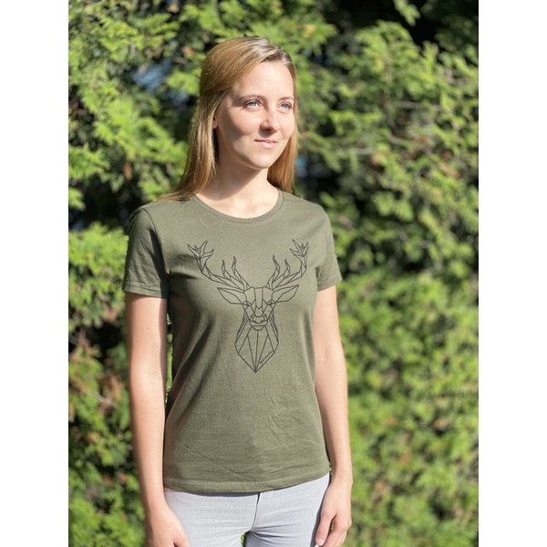 Damska koszulka myśliwska TETRAO myśliwisercem - zielona 6