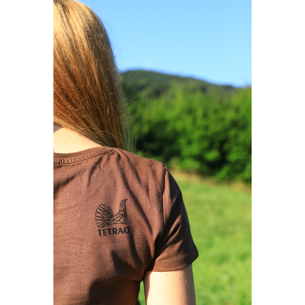 Damska koszulka myśliwska TETRAO rogacz duży - brązowa 5