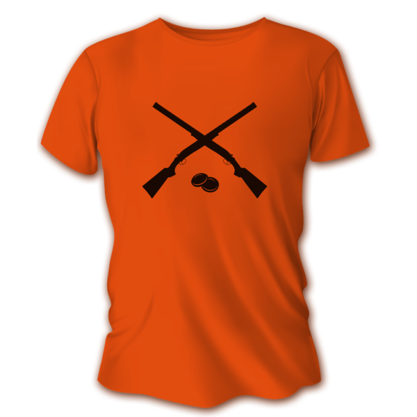 Męska koszulka myśliwska TETRAO broń śrutowa - pomarańczowa