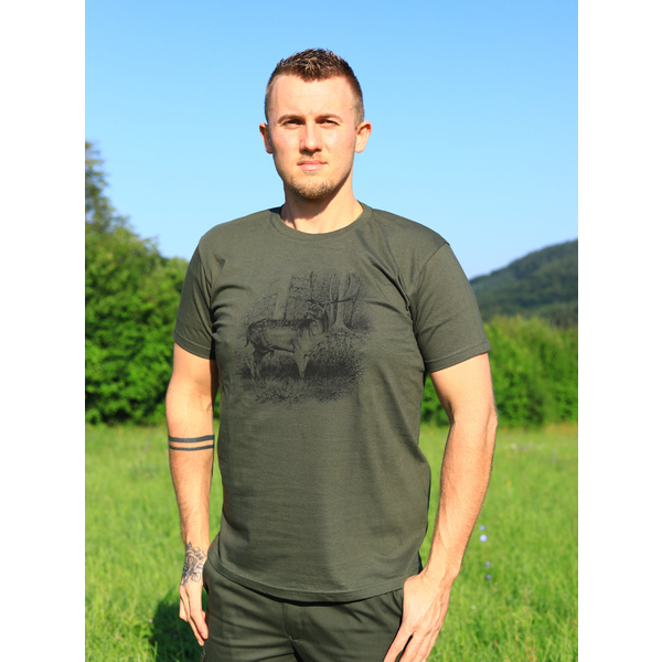 Męska koszulka myśliwska TETRAO daniel duży - zielona 3