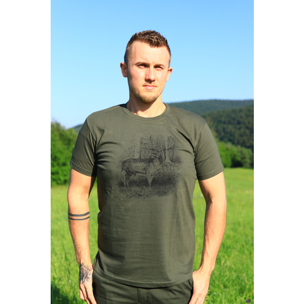 Męska koszulka myśliwska TETRAO daniel duży - zielona 2
