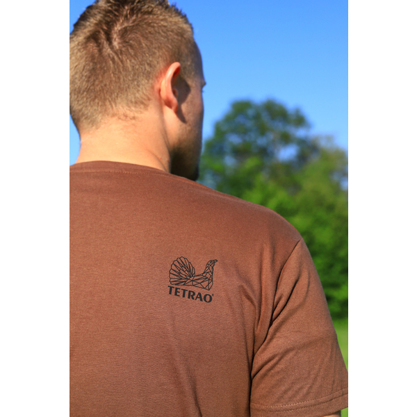 Męska koszulka myśliwska TETRAO dzik duży - brązowa 5