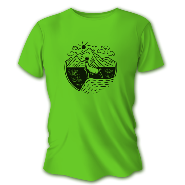 Męska koszulka myśliwska TETRAO kozica - jasnozielona
