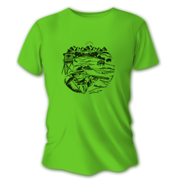 Męska koszulka myśliwska TETRAO ambona - jasnozielona