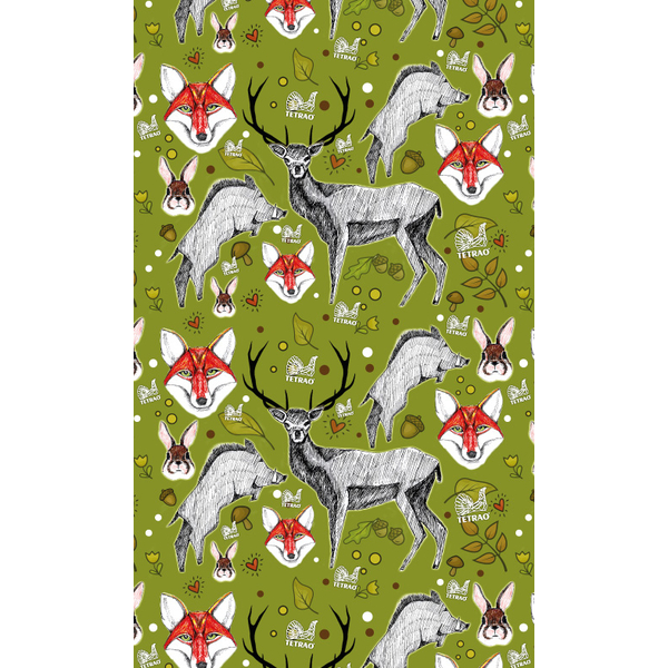 Ręcznik myśliwski TETRAO 100x50 cm - zielony las