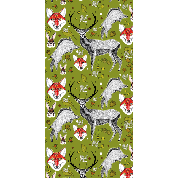 Ręcznik myśliwski TETRAO 140x70 cm - zielony las