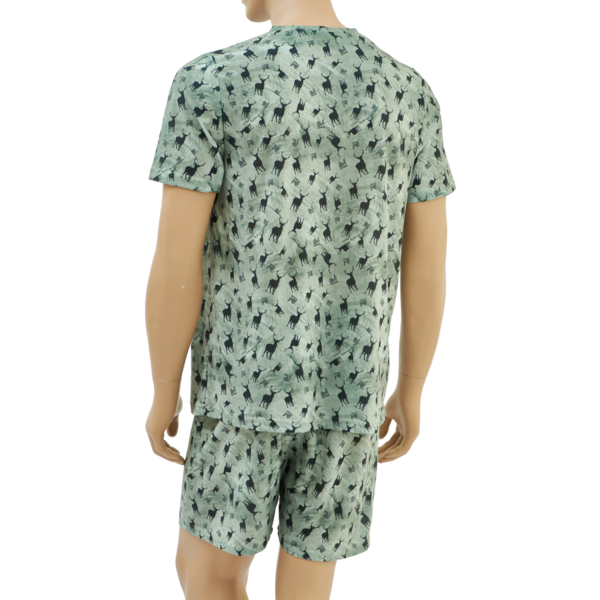 Męska piżama myśliwska TETRAO z motywem Jeleń jasnozielona 1