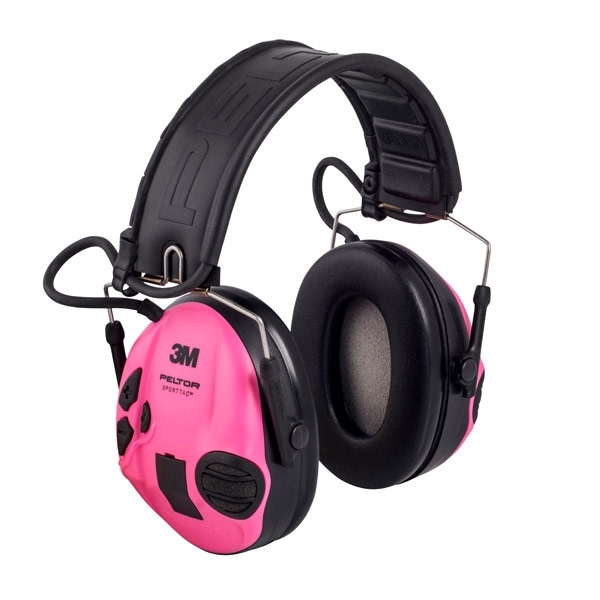 Elektroniczne ochronniki słuchu Peltor SportTac - różowe