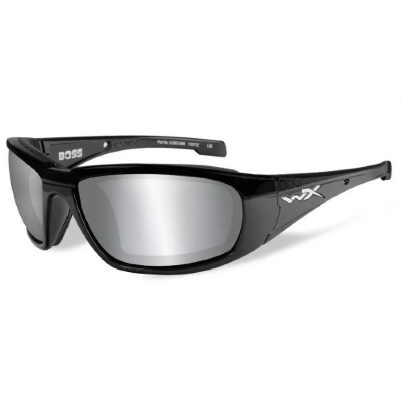 Okulary przeciwsłoneczne Wiley X Boss szare soczewki w czarnych oprawkach