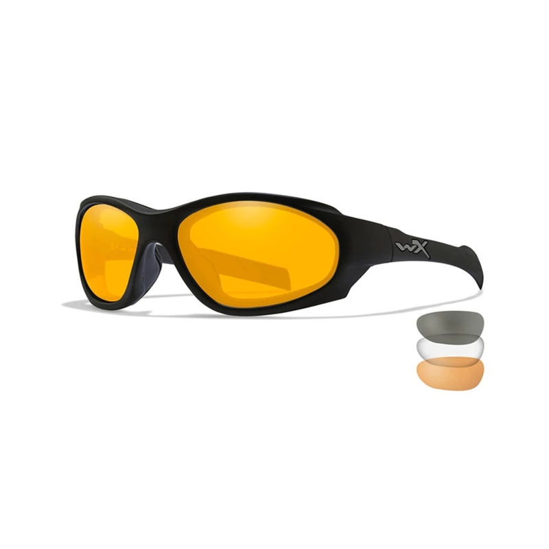 Okulary strzeleckie Wiley X szare + bezbarwne + pomarańczowe soczewki