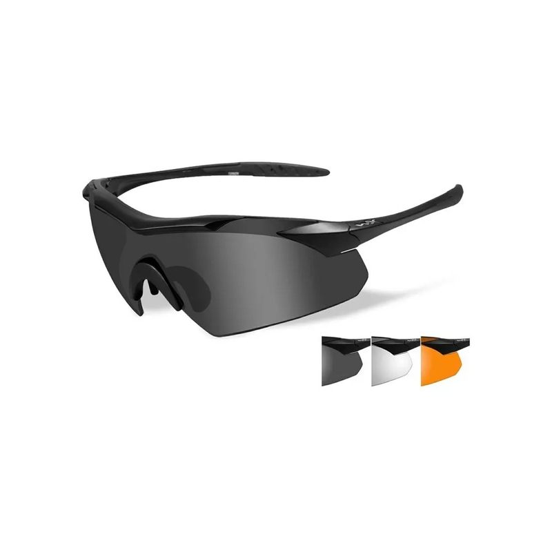 Okulary strzeleckie Wiley X Vapor przydymione soczewki + bezbarwne + pomarańczowe soczewki