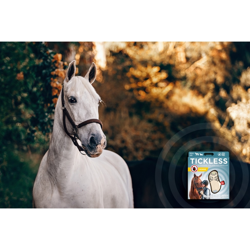 Ultradźwiękowy odstraszacz przeciw kleszczom TICKLESS HORSE dla koni - biały 3