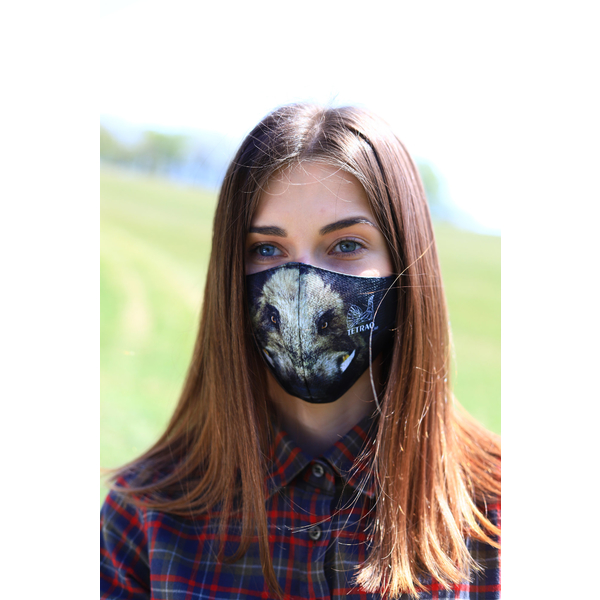 TETRAO bawełniana maska ochronna na twarz - dzik 1 szt. 1