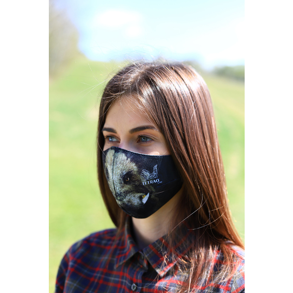 TETRAO bawełniana maska ochronna na twarz - dzik 1 szt. 2