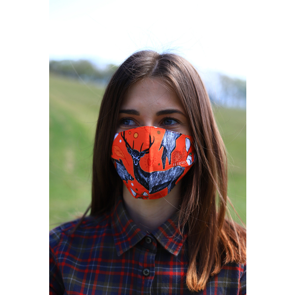 TETRAO bawełniana maska ochronna na twarz - las 1 szt.