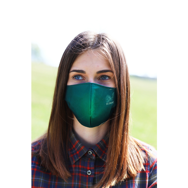 TETRAO bawełniana maska ochronna na twarz - zielona 1 szt. 1
