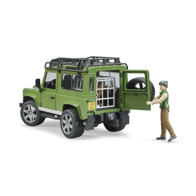 Defender Land Rover Station Wagon z figurką myśliwego i psa BRUDER 3