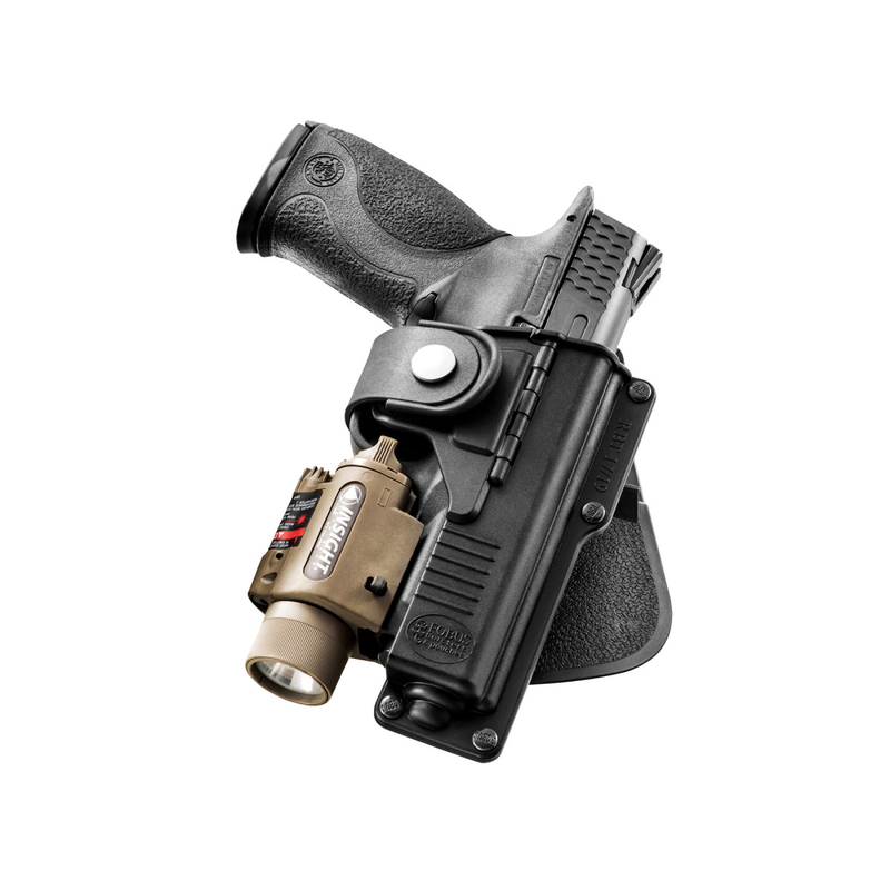 Kabura z obrotowym montażem do pistoletów Glock G17/22/31 z taktyczną latarką