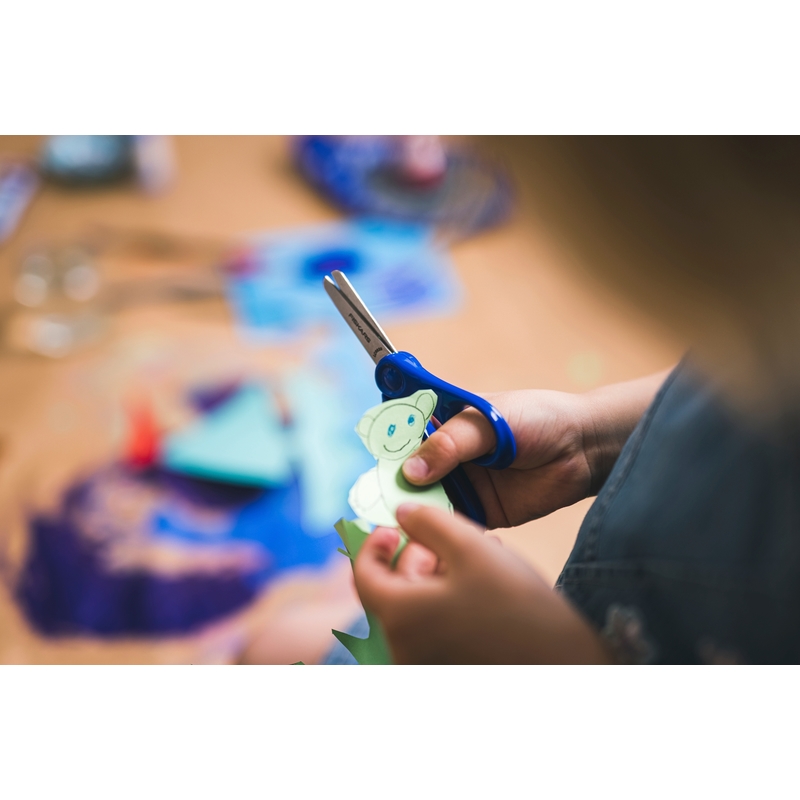 Nożyczki dziecięce z zaokrąglonymi końcówkami FISKARS, 13 cm, niebieskie 4