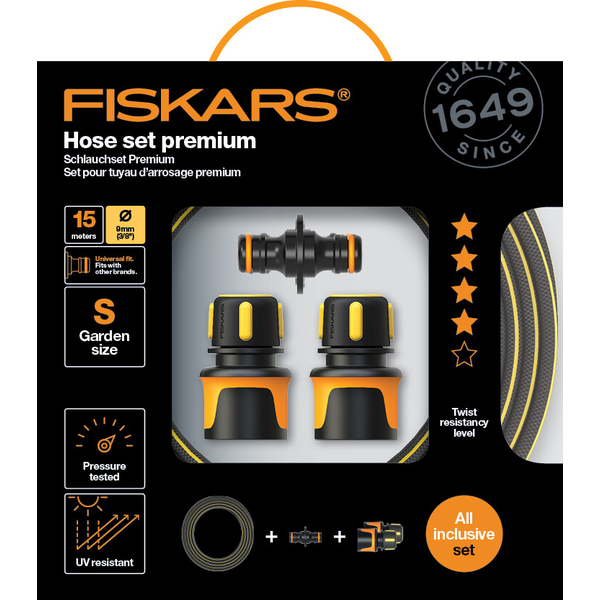 Zestaw przyłączeniowy FISKARS Premium 9 mm (3/8") 15 ze złączkami 4