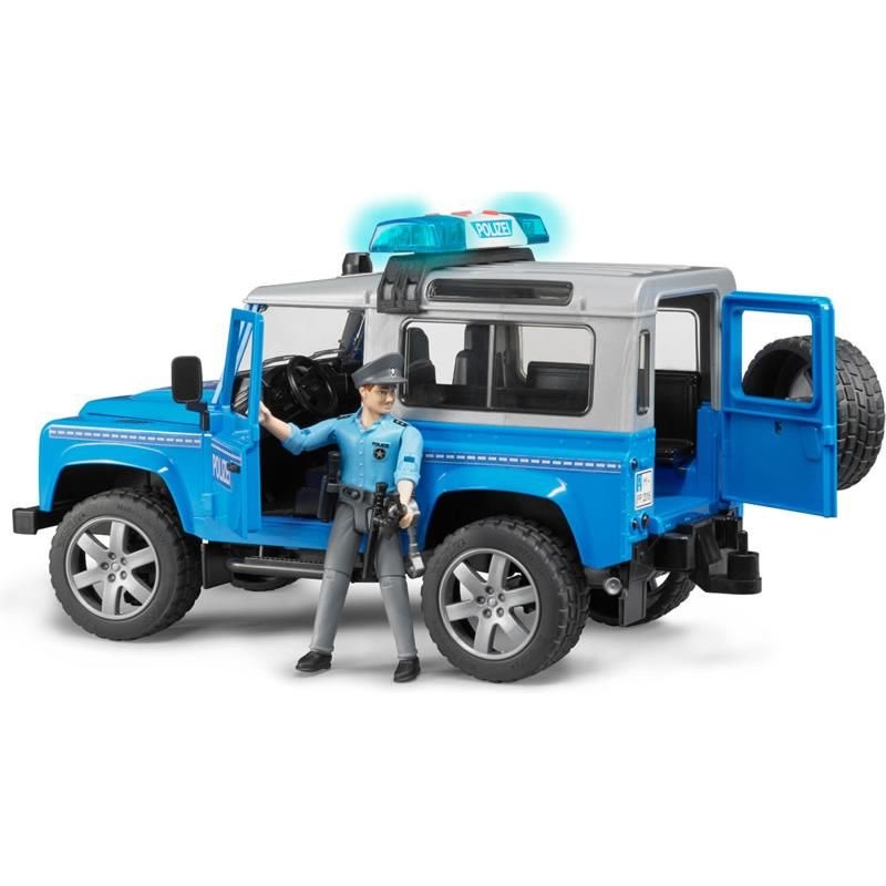Land Rover Policja z figurką BRUDER 1