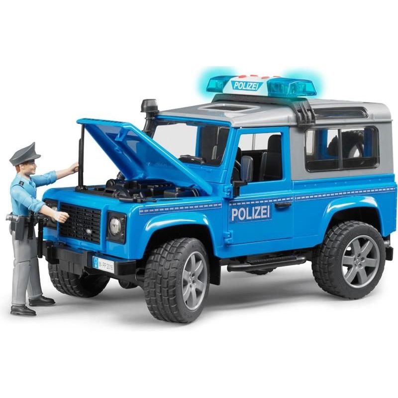 Land Rover Policja z figurką BRUDER 2